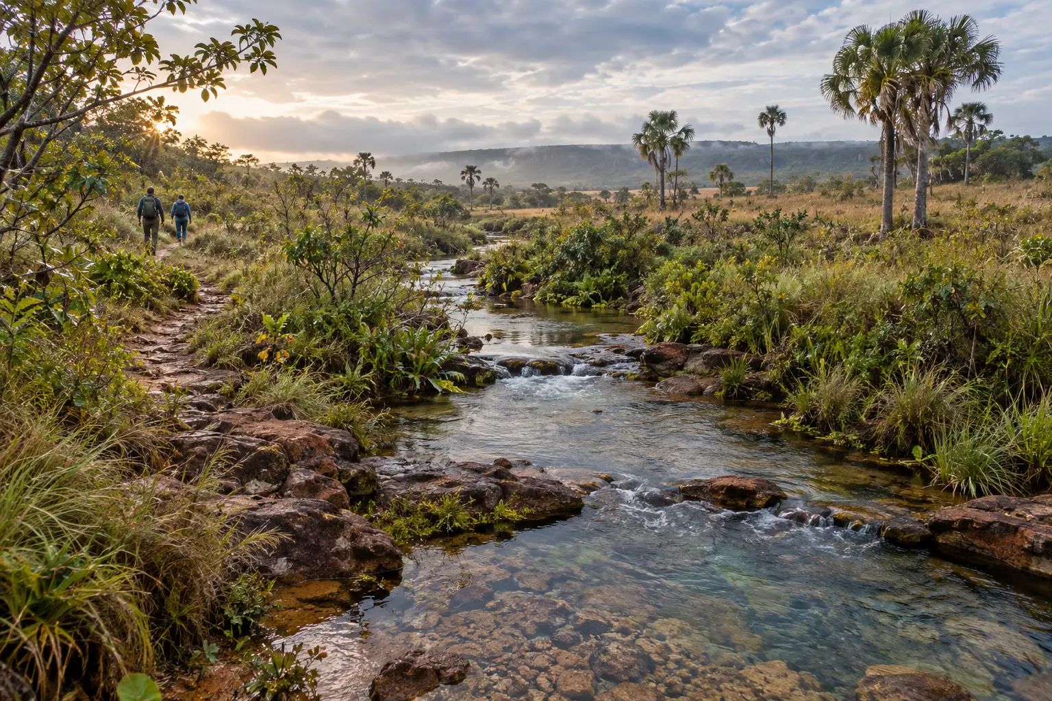 Paisagem ilustrativa do Cerrado para Caminho das Águas