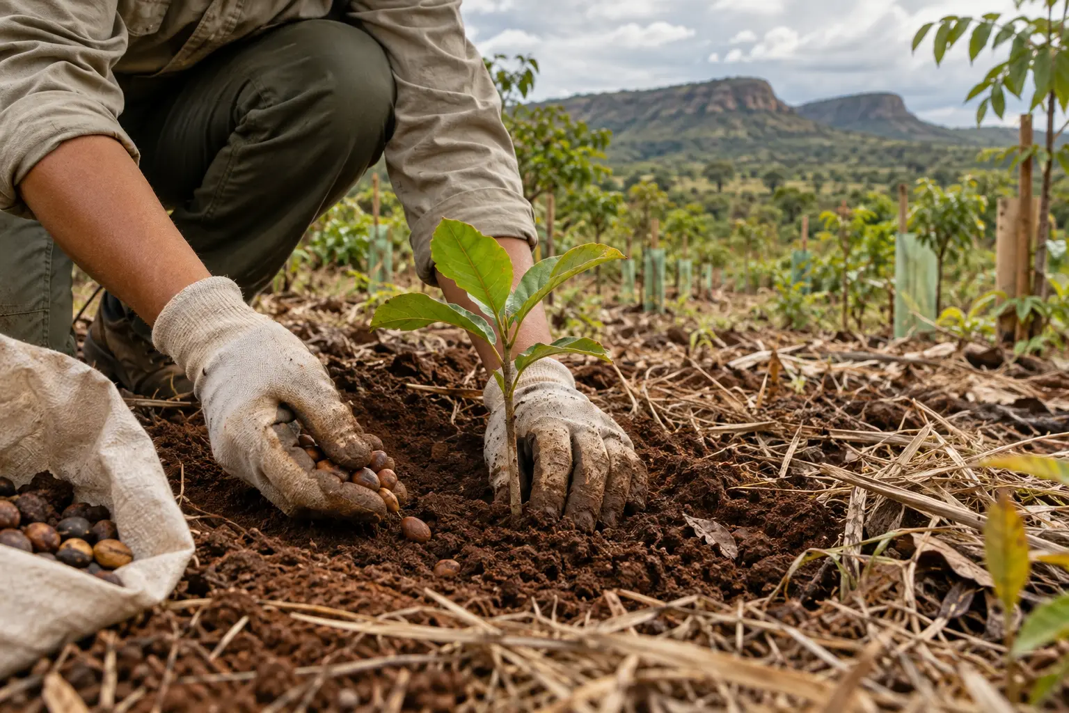 Paisagem ilustrativa do Cerrado para Restauração na Prática